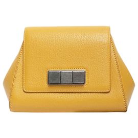 Bottega Veneta Sac banane en cuir jaune moutarde Jaune