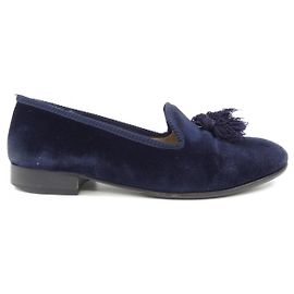 Autre Marque Lederschuhe mit Fliege Blau Marineblau