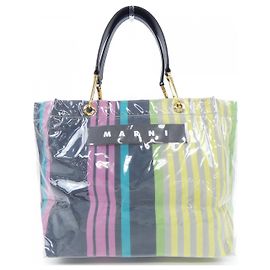 Borsa Marni SHMP0015Q0 Marrone Rosa Giallo Blu navy