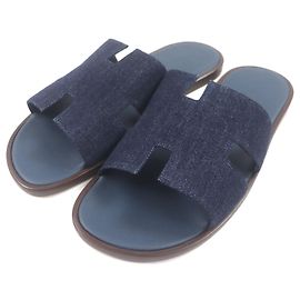 Hermès Hermes Izmir Denim Sandals Blue Other