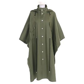 Abrigo capa militar con bordado de abeja Christian Dior Verde Caqui