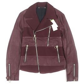 Giacca in pelle di pecora Paul Smith Marrone Bordò