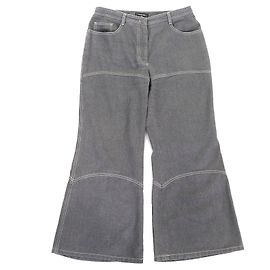 Pantalones de algodón denim CHANEL COCO Mark Gris