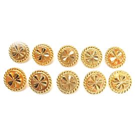 Chanel Clover Button Set Accessory Golden