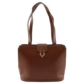 Céline Bolsa Tote 2way Celine Vintage em couro de bezerro Marrom