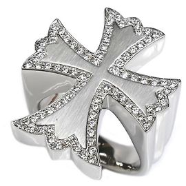 Autre Marque Anel de platina e diamante Prata