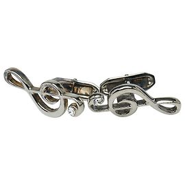 Dolce & Gabbana Abotoaduras Treble Clef em metal Dolce&Gabbana Prata