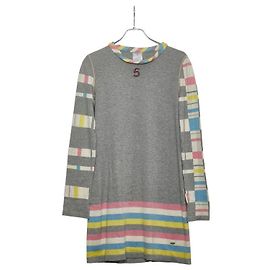 Vestido de algodão e cashmere Chanel Outro Cinza
