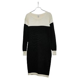 Chanel Baumwollkleid Schwarz Weiß