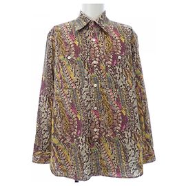 Autre Marque Camisa Needles Marrom Rosa Amarelo