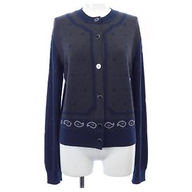 Hermès Cardigan in seta e cashmere Hermes Blu Altro