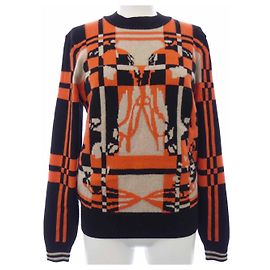 Hermès Hermes 3H2620DD Cashmere Knit 34 Black Red Beige