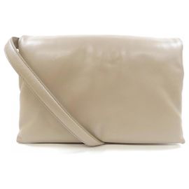Marni P5298 Bolsa Grande de Couro de Bezerro Bege