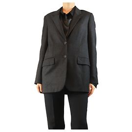 The row Charcoal grey single-breasted blazer - size UK 10 Grey