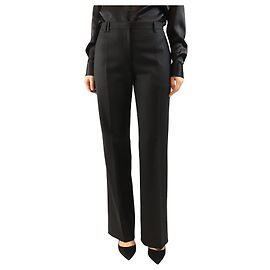 The row Schwarze Hose mit geradem Bein - Größe UK 10 Schwarz