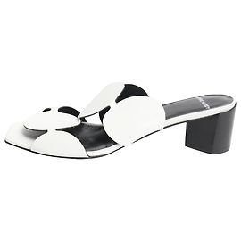 Pierre Hardy Mules découpées en cuir blanc - taille EU 38.5 Blanc