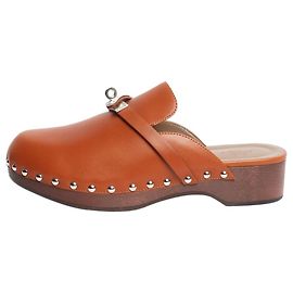 Hermès Tan leather clogs - size EU 39 Brown