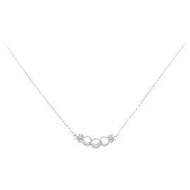 Autre Marque Collar de Cinta de Diamantes Au750 Plata