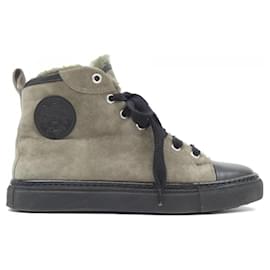 Hermès Hermes Shearling Sneaker Grün Khaki