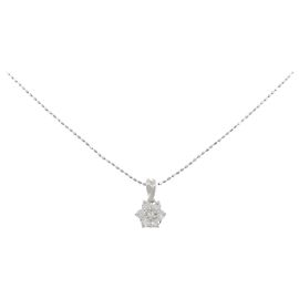 Autre Marque Colar de platina e diamantes Prata