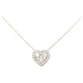 Autre Marque Collier Cœur Diamant Au750 Rose