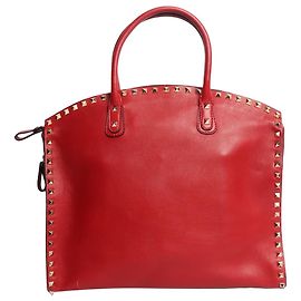 Valentino Sac à main Red rockstud en cuir Rouge