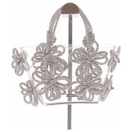 Cult Gaia Sac transparent à fleurs Argenté