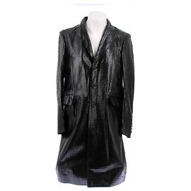 Givenchy Manteau en cuir perforé Noir