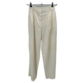 Hugo Boss Leinenhose weiß Weiß