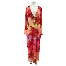 Autre Marque Vestido de viscose estampado Rosa