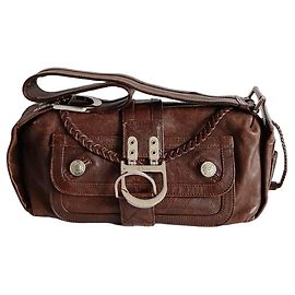 Borsa a tracolla Dior Flight in pelle marrone Marrone