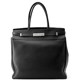 Yves Saint Laurent Manhattan Leather Tote Bag Black
