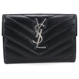 Saint Laurent Black Bi-Fold Wallet Black