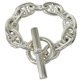 Hermès HERMES Chaine d'Ancre TGM Bracciale Argento