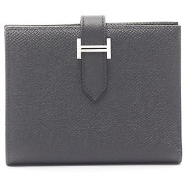 Hermès Hermes Bearn Compact Bi-fold Wallet Black