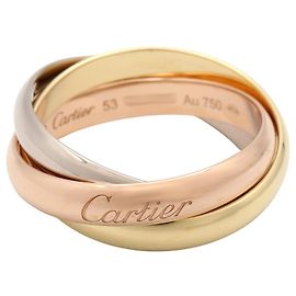 Anello Cartier Trinity in oro giallo bianco e rosa 18K Argento D'oro