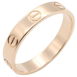 Bague Mini Love en or rose 18K Cartier Doré