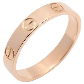Cartier Mini Love Ring in 18K Pink Gold Golden