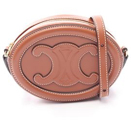 Céline Borsa a tracolla Celine Triomphe Oval Purse Cuile Marrone