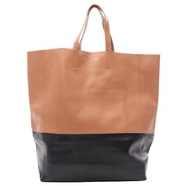 Céline Bolsa Tote Cabas Horizontal Celine Marrom Preto