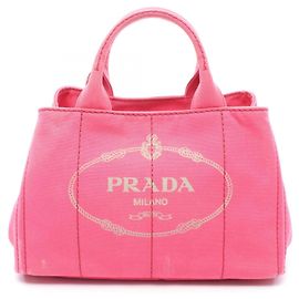 Sac cabas Prada Canapa Rose