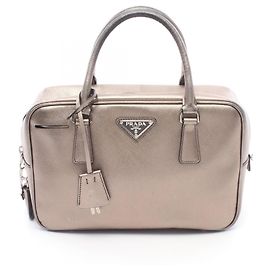 Bolsa Prada Galleria Bege Dourado