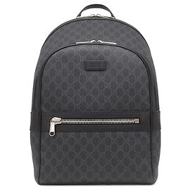 Gucci Black GG Supreme Web Backpack Black