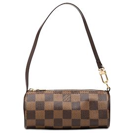 Louis Vuitton Marrone Damier Ebene Papillon Pochette Marrone