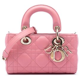 Dior Lady D Joy in micro agnello rosa cannage Rosa