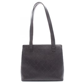 Sac cabas Chanel Matelassé en cuir de veau Marron