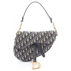 Christian Dior Dior Saddle Bag Bege Azul marinho