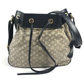 Borsa a Spalla Louis Vuitton Monogram Idylle Noe PM Nero Blu navy