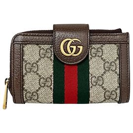 Cartera Bi-Fold Ophidia Gucci Castaño