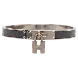 Bracciale Kelly di Hermès in grigio e argento Marrone Argento